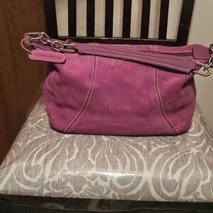 Liz Claiborne Pink Shoulder Bag with Pebbled Texture